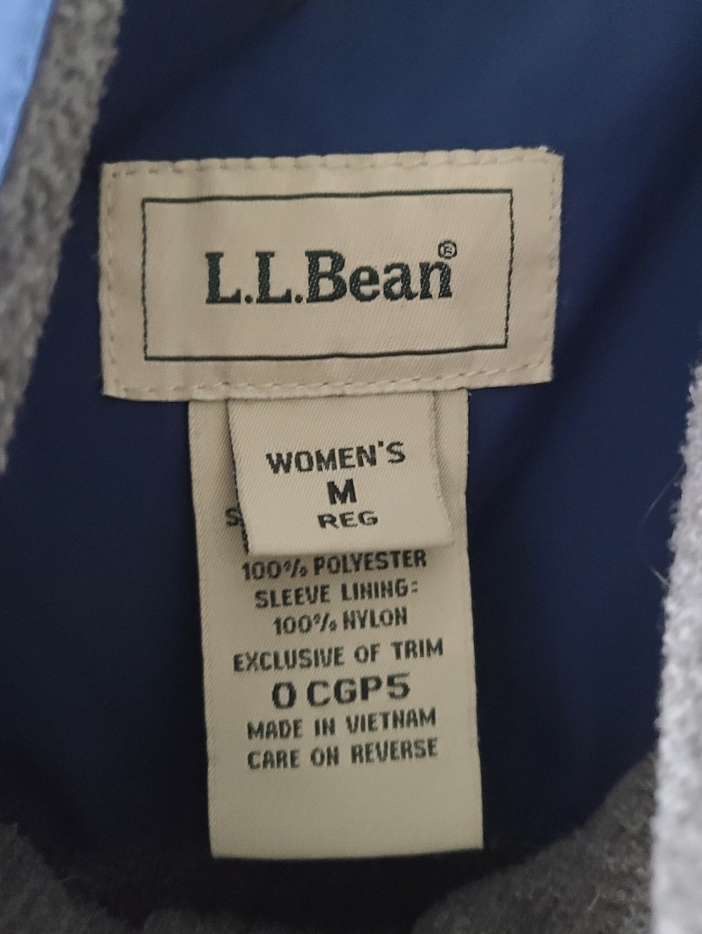 LL Bean Vintage Lined Windbreaker - Picture 4 of 4